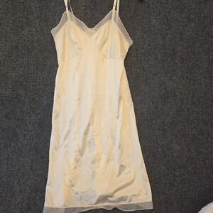 Vtg Sliperfection Full Slip Womens Medium 38 White Nylon Sheer Made USA